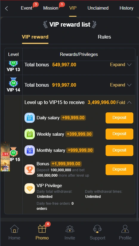 M999 rewards