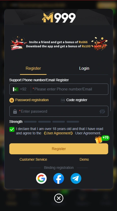 M999 Register Game